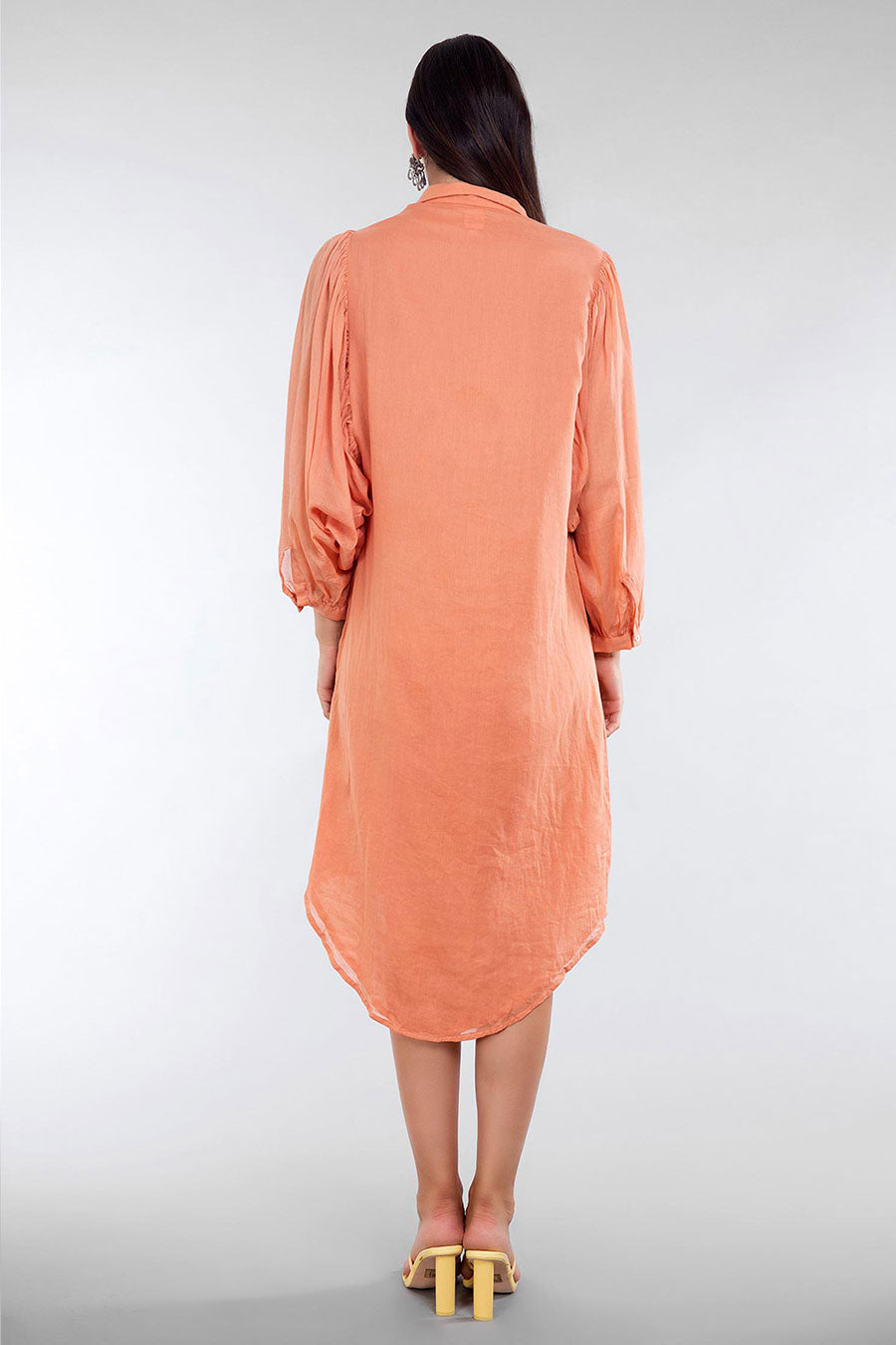 Rose Gold Batwing Sleeve Dress