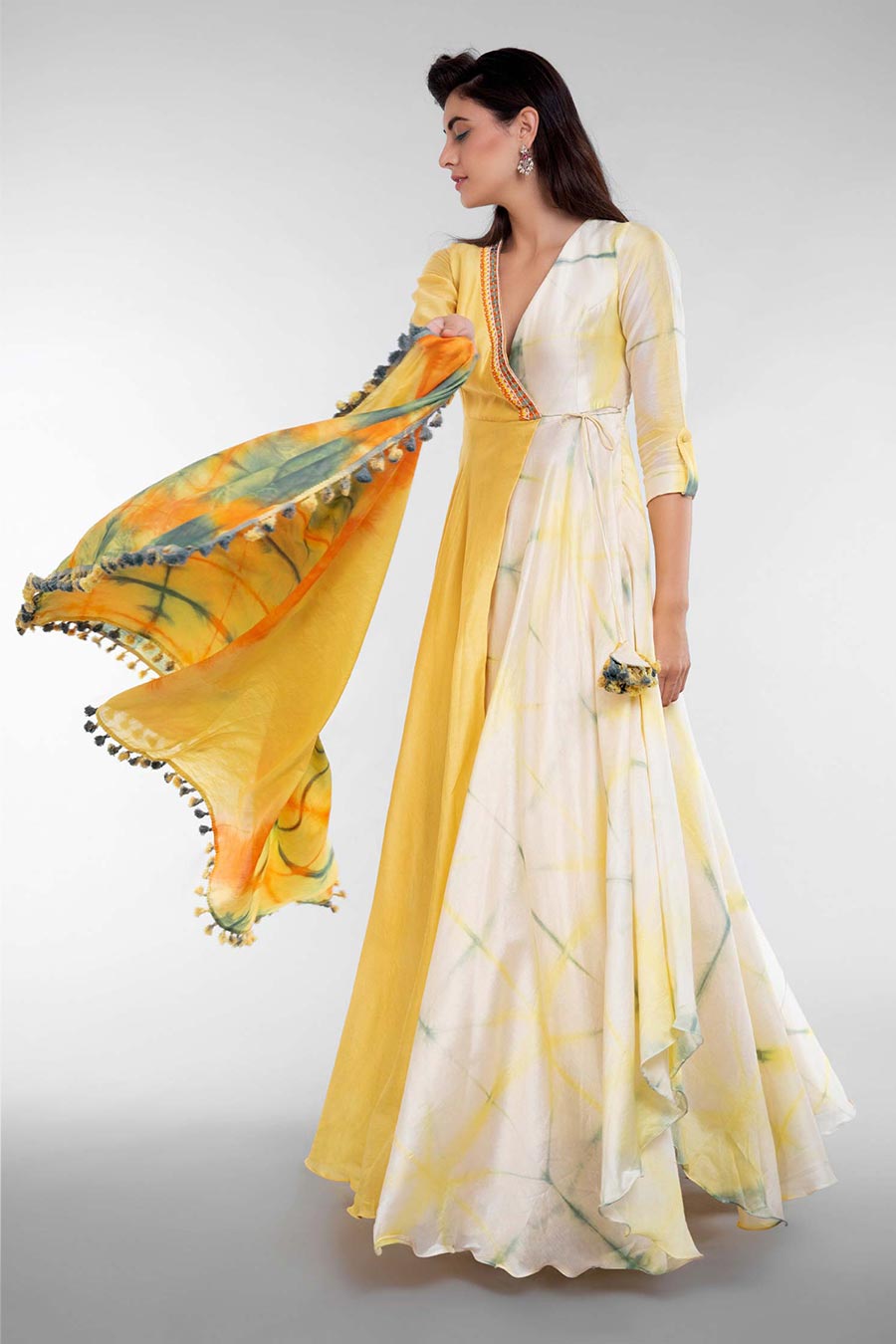Summer Garden Angrakha & Dupatta Set