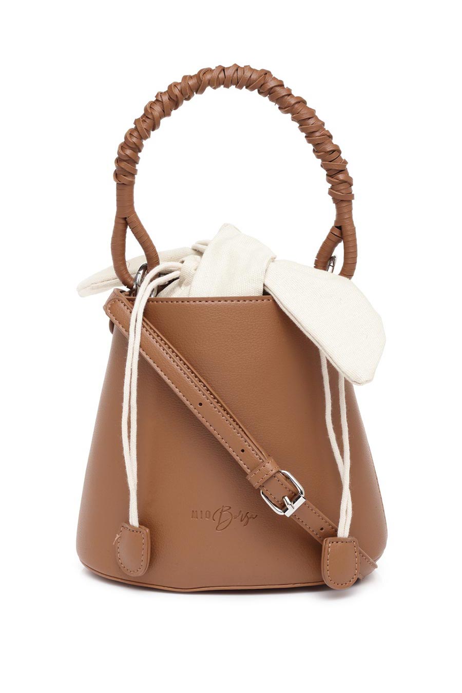 Brown Crossbody Bucket Bag