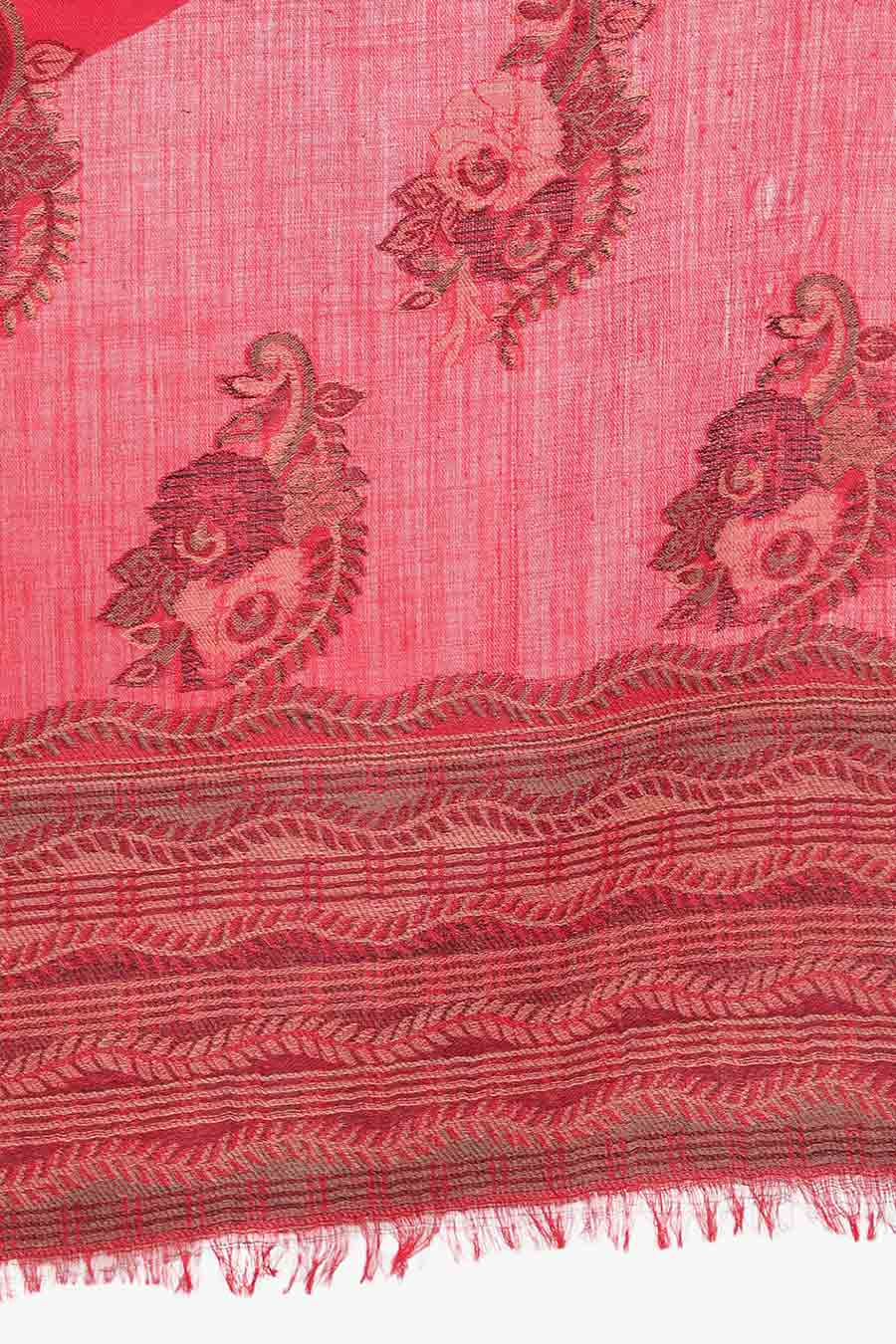 Red Floral Pashmina Kashmiri Shawl