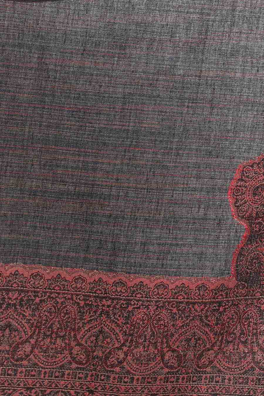 Black Paisley Jaal Kashmiri Shawl