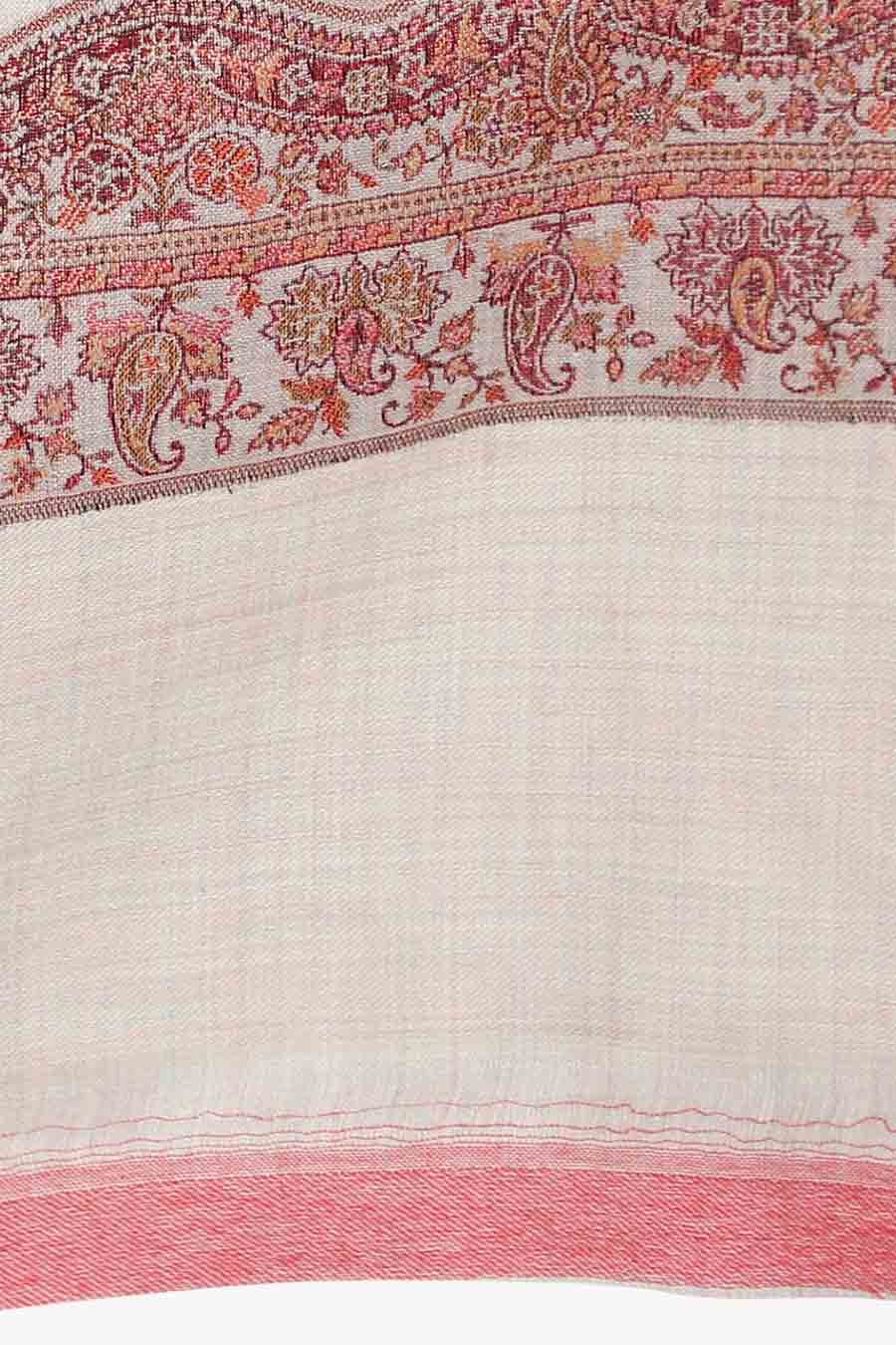 Beige Paisley Kashmiri Shawl