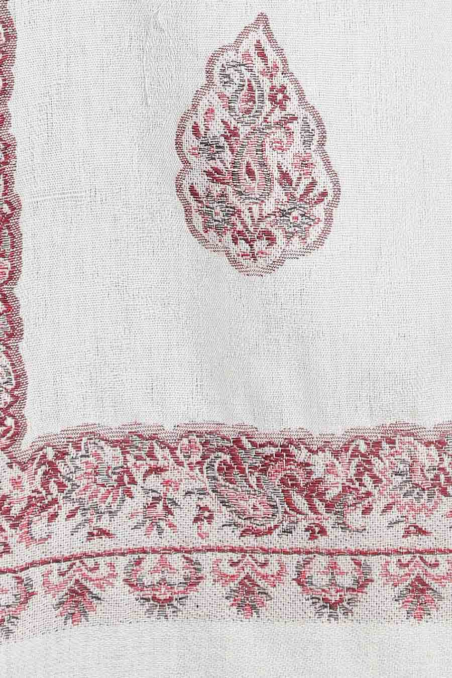 Cream Paisley Jacquard Stole