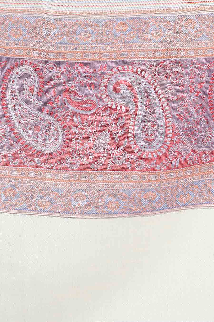 Multicolour Striped Paisley Motif Stole