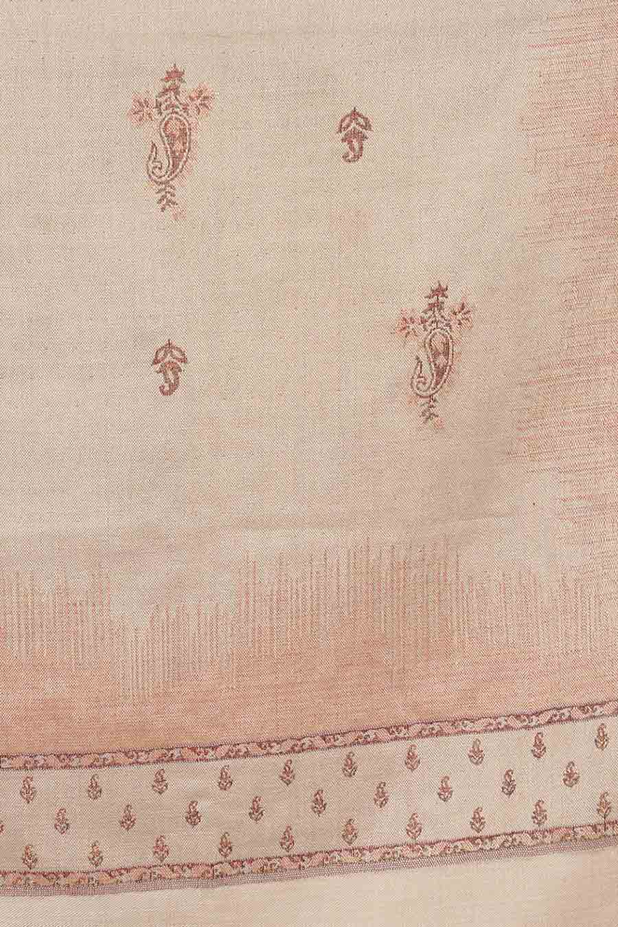 Beige Paisley Art Woven Stole