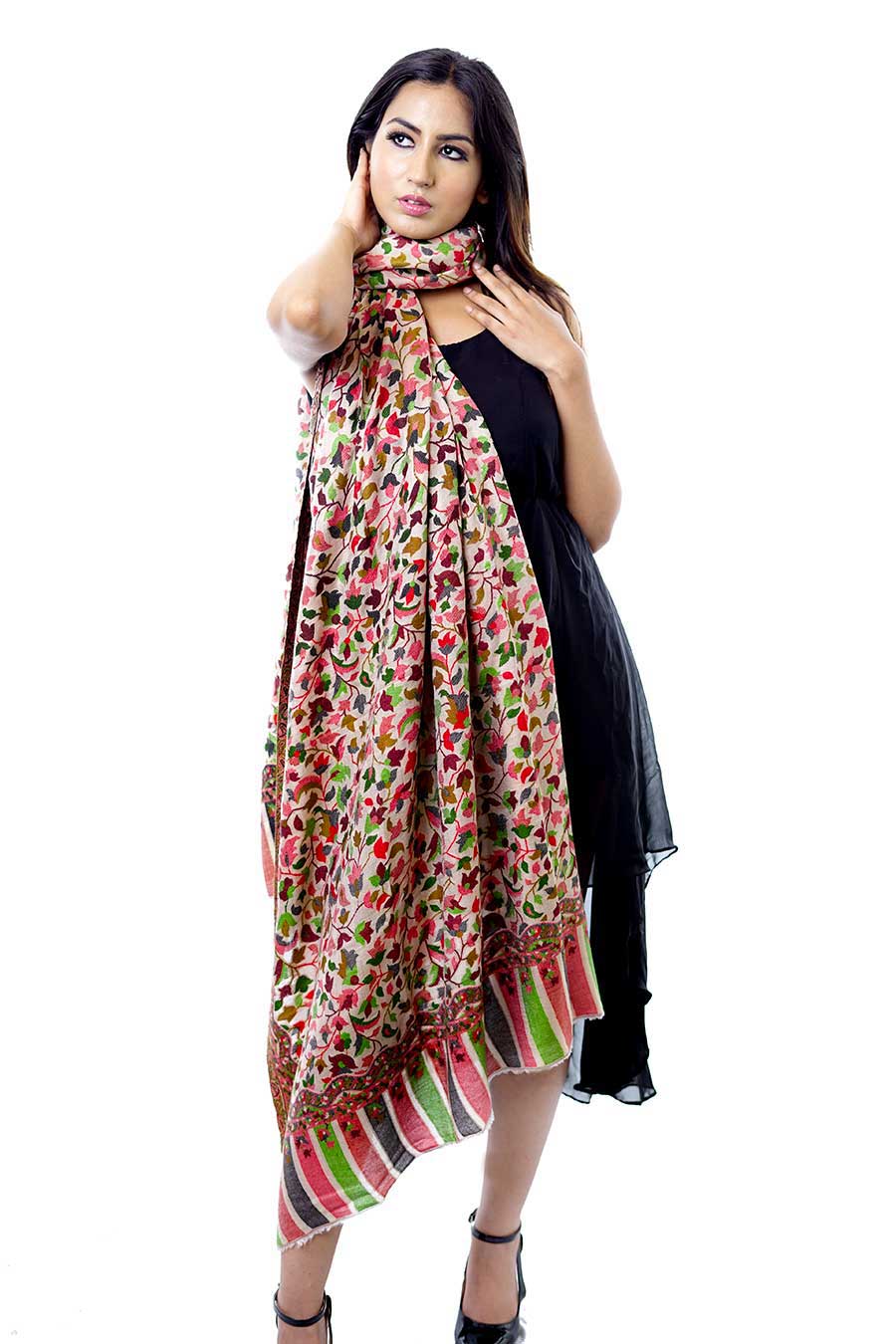 Kashmiri Kani Jaal Pashmina Shawl