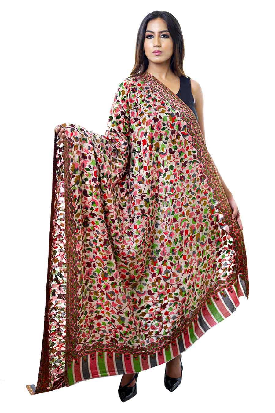 Kashmiri Kani Jaal Pashmina Shawl