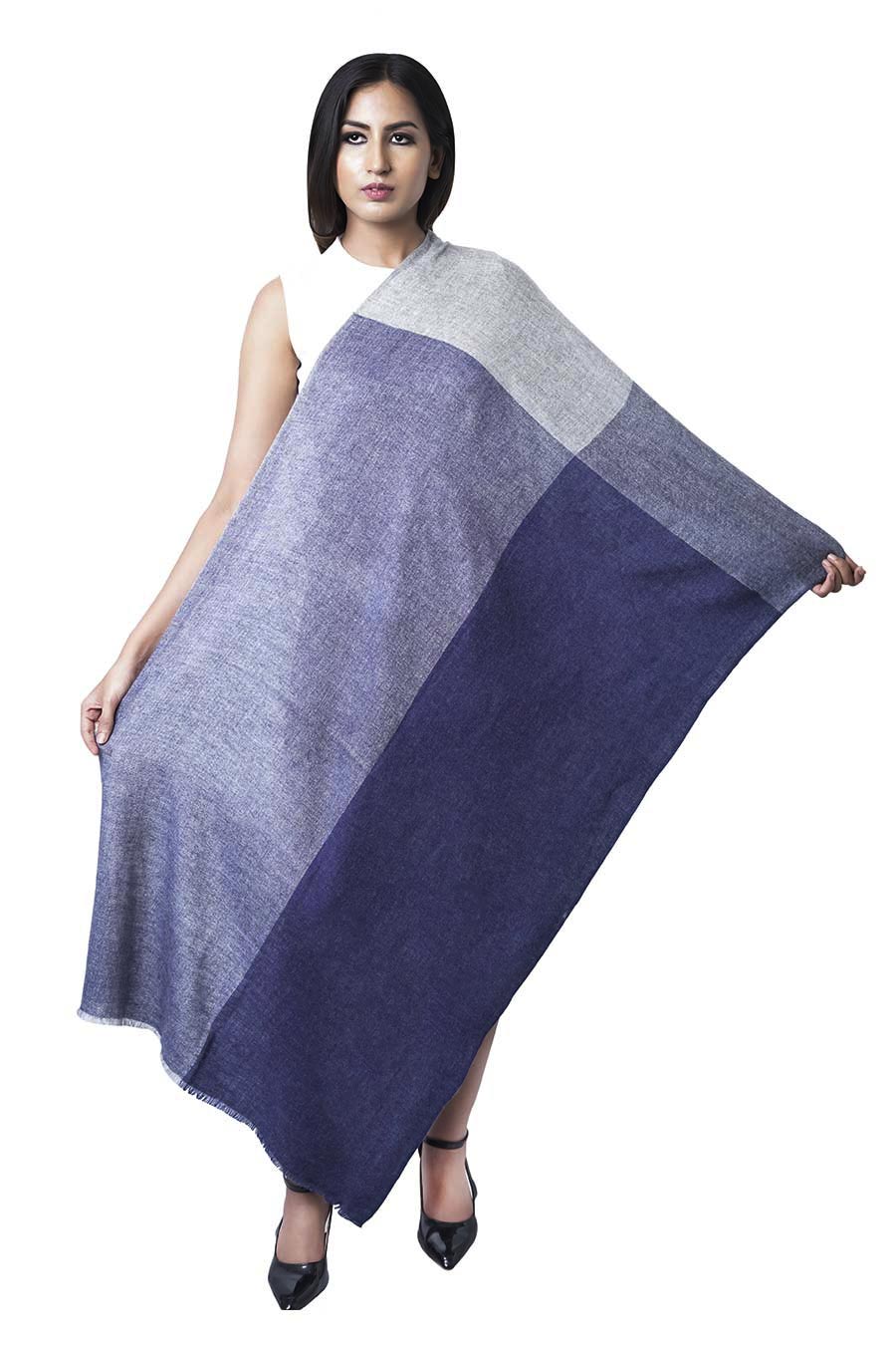 Big Blocks Fine Wool Stole