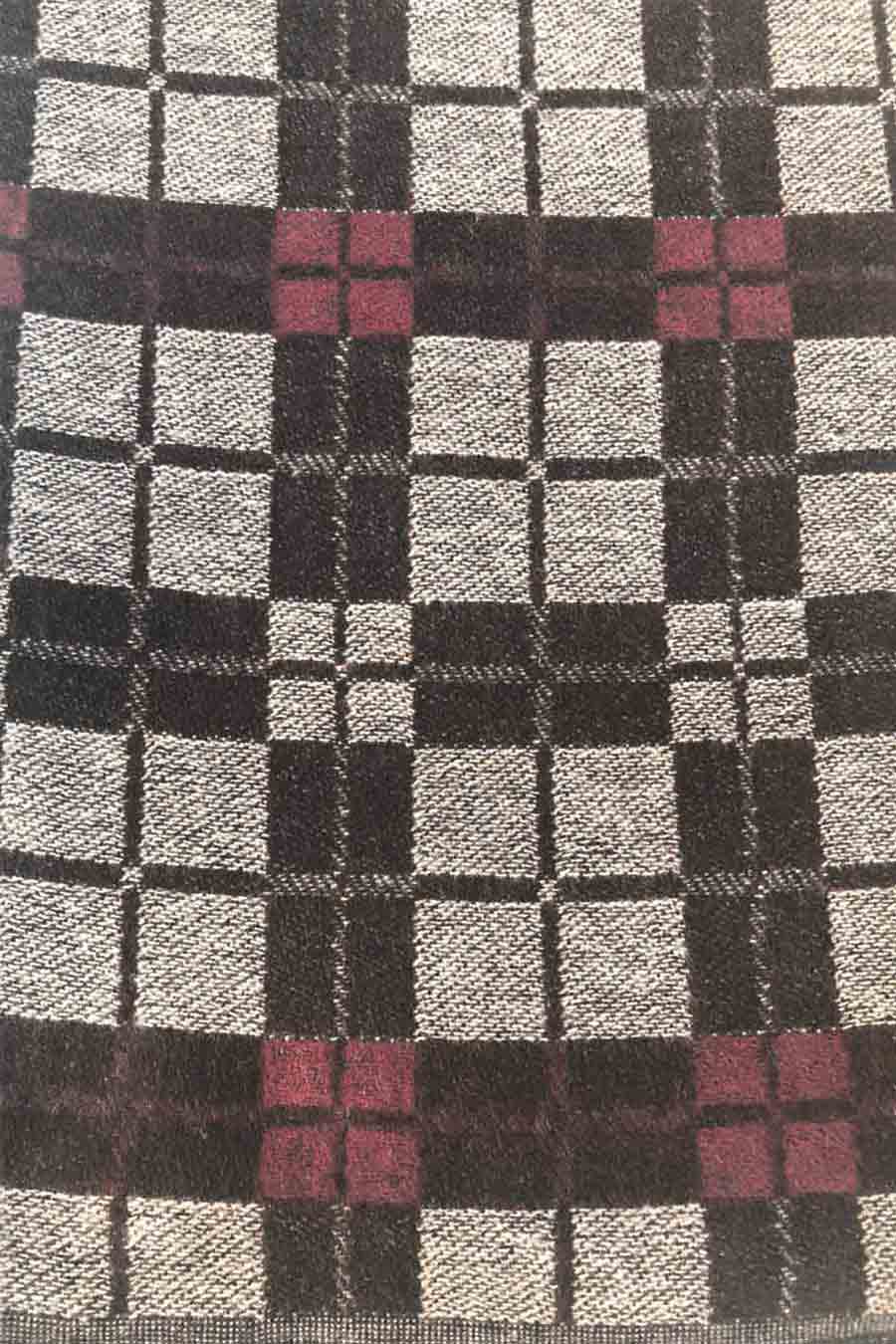 Jacquard Checks Fine Wool Muffler Stole