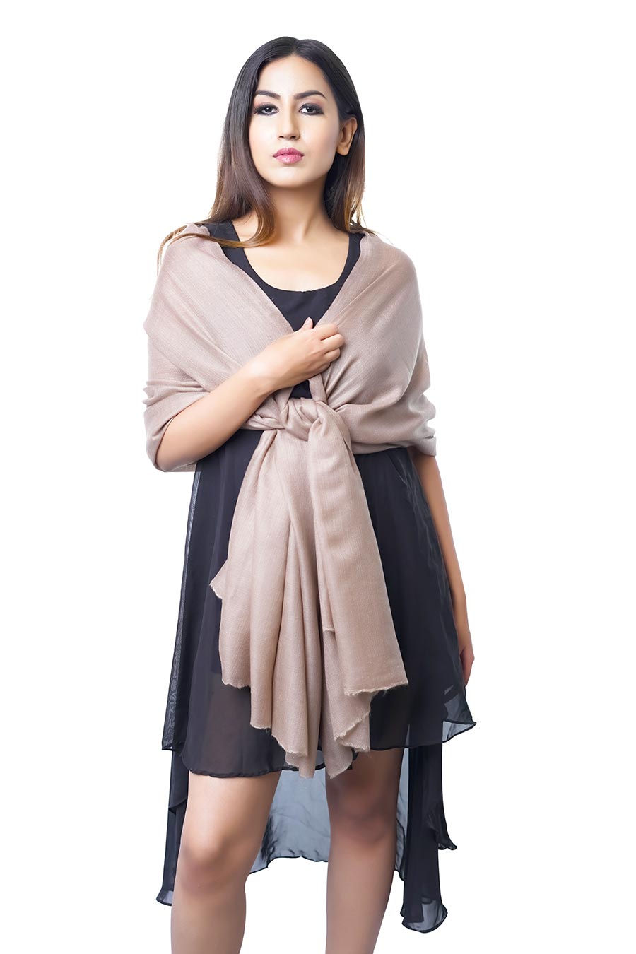 Solid Toosh Pashmina Shawl