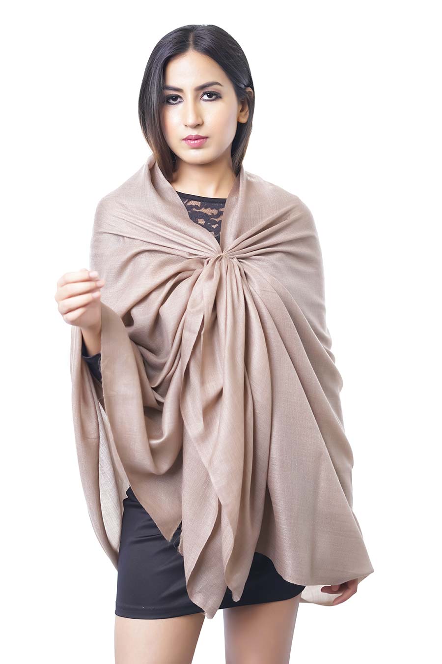 Solid Toosh Pashmina Shawl