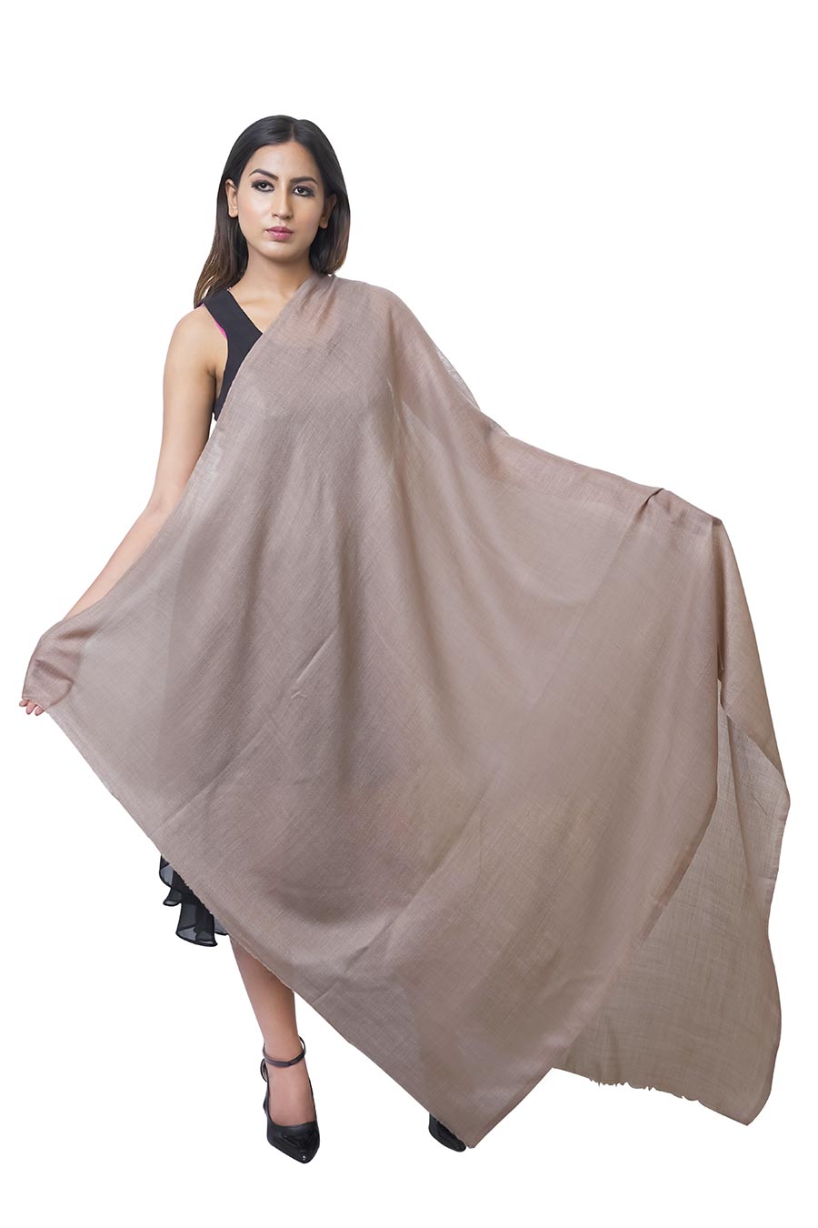 Solid Toosh Pashmina Shawl