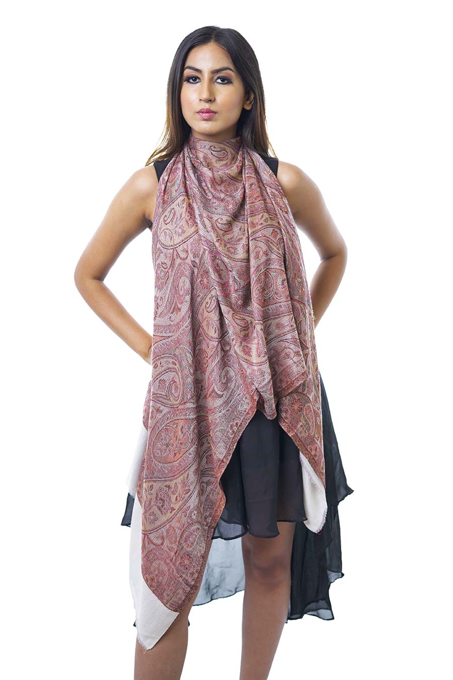 Paisley Floral Wool Silk Stole