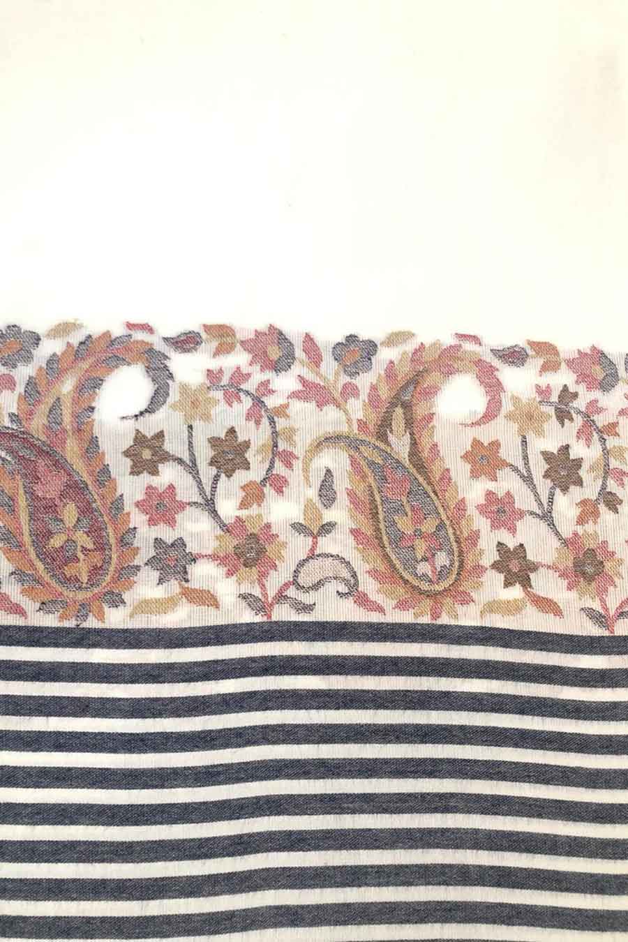 Kashmiri Kani Paisley Wool Silk Stole