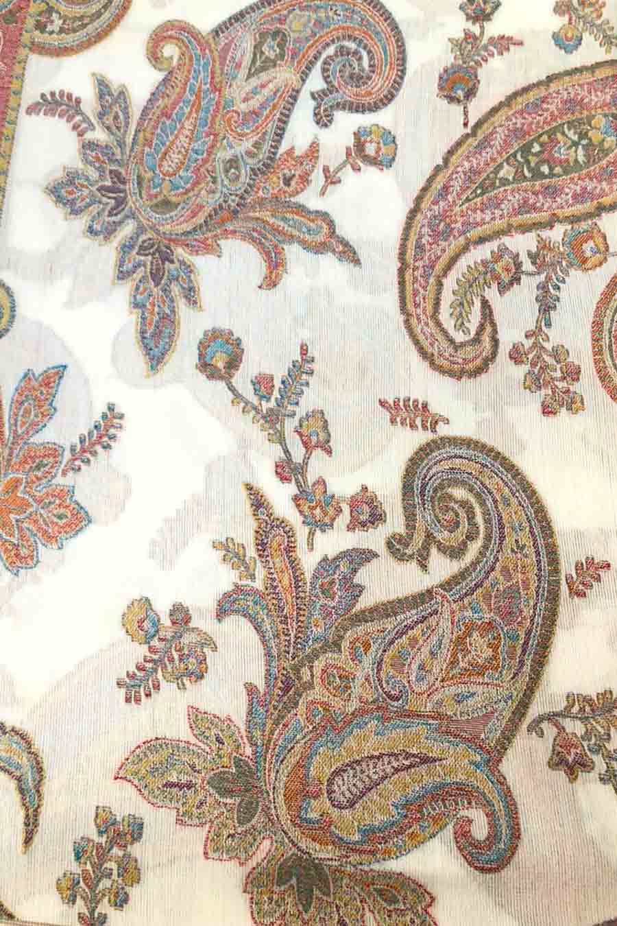 Paisley Artwork Weave Wool Silk Stole