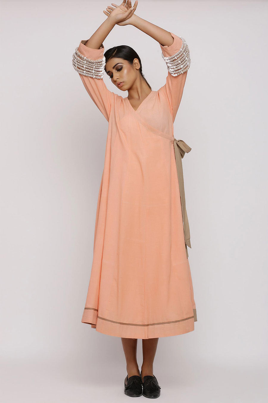 Zahara Blush Angrakha Tunic Dress