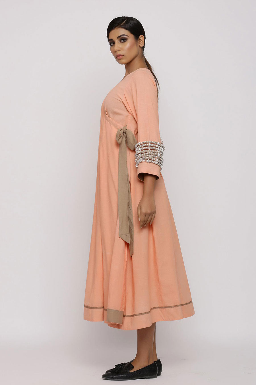 Zahara Blush Angrakha Tunic Dress