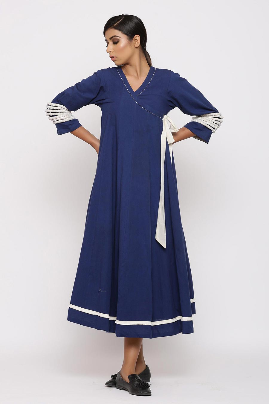 Zahara Blue Angrakha Tunic Dress