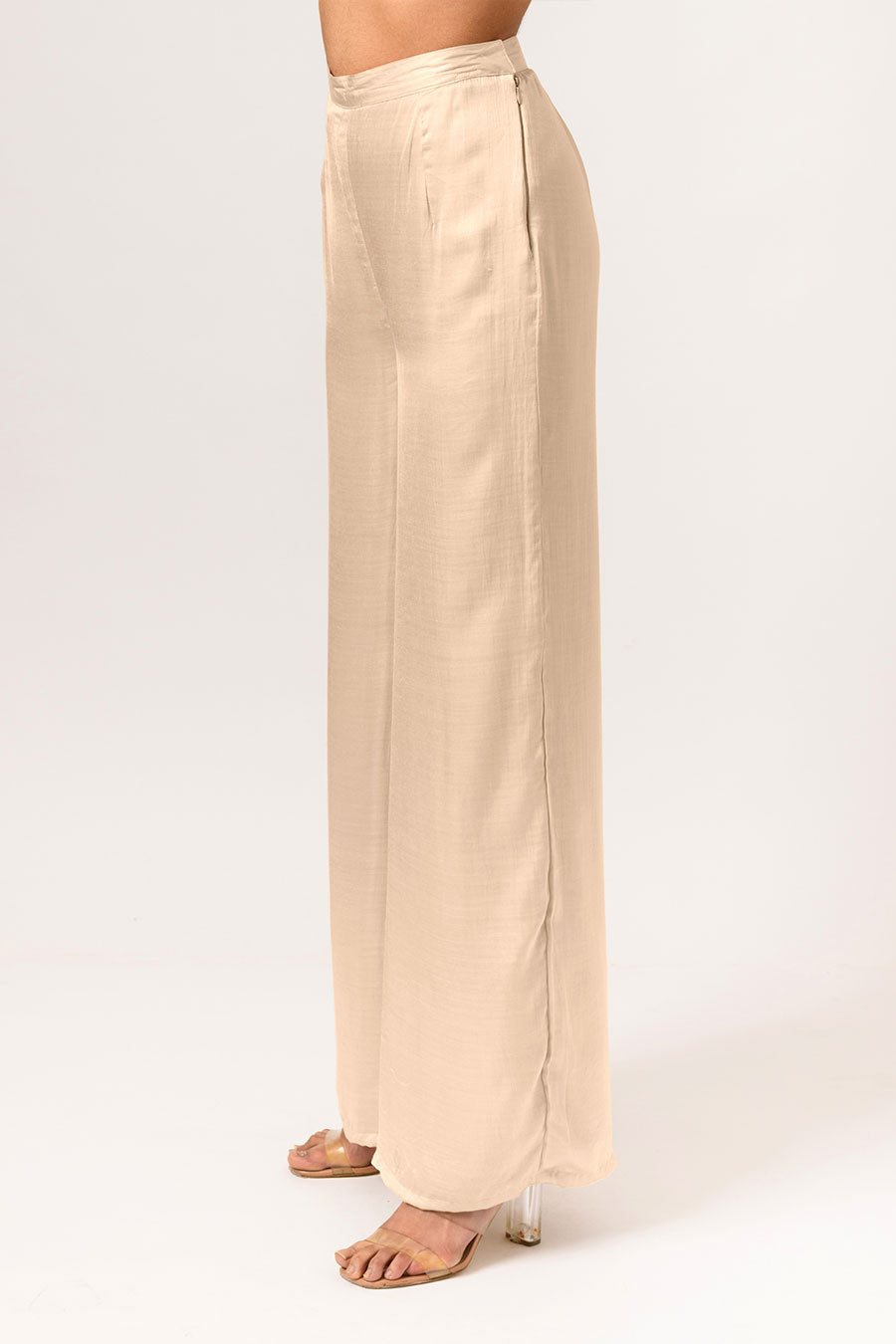 Ecru Wide Legged Pants