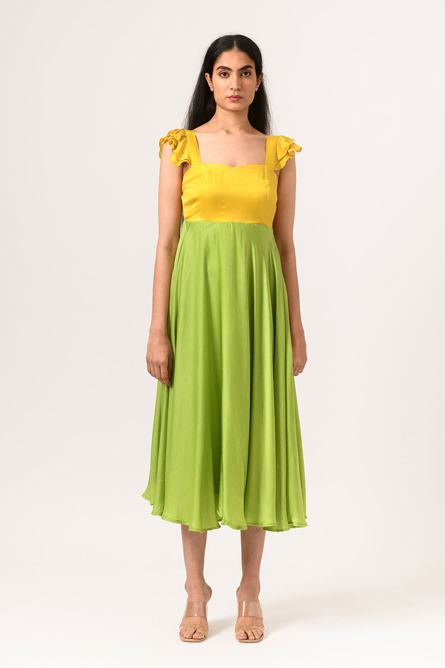 Yellow-Green Umbrella Dress