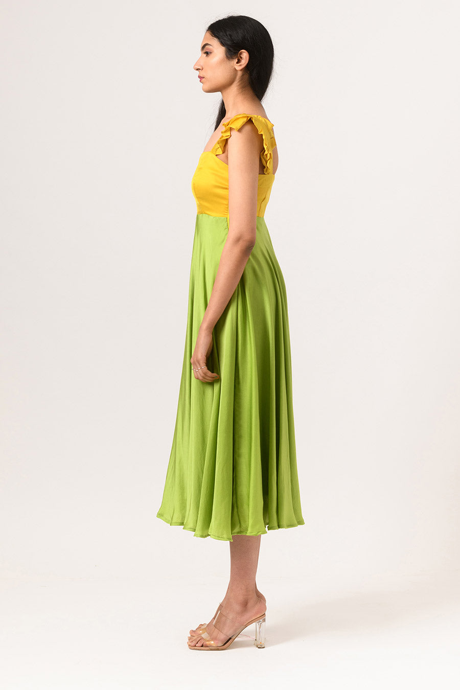 Yellow-Green Umbrella Dress