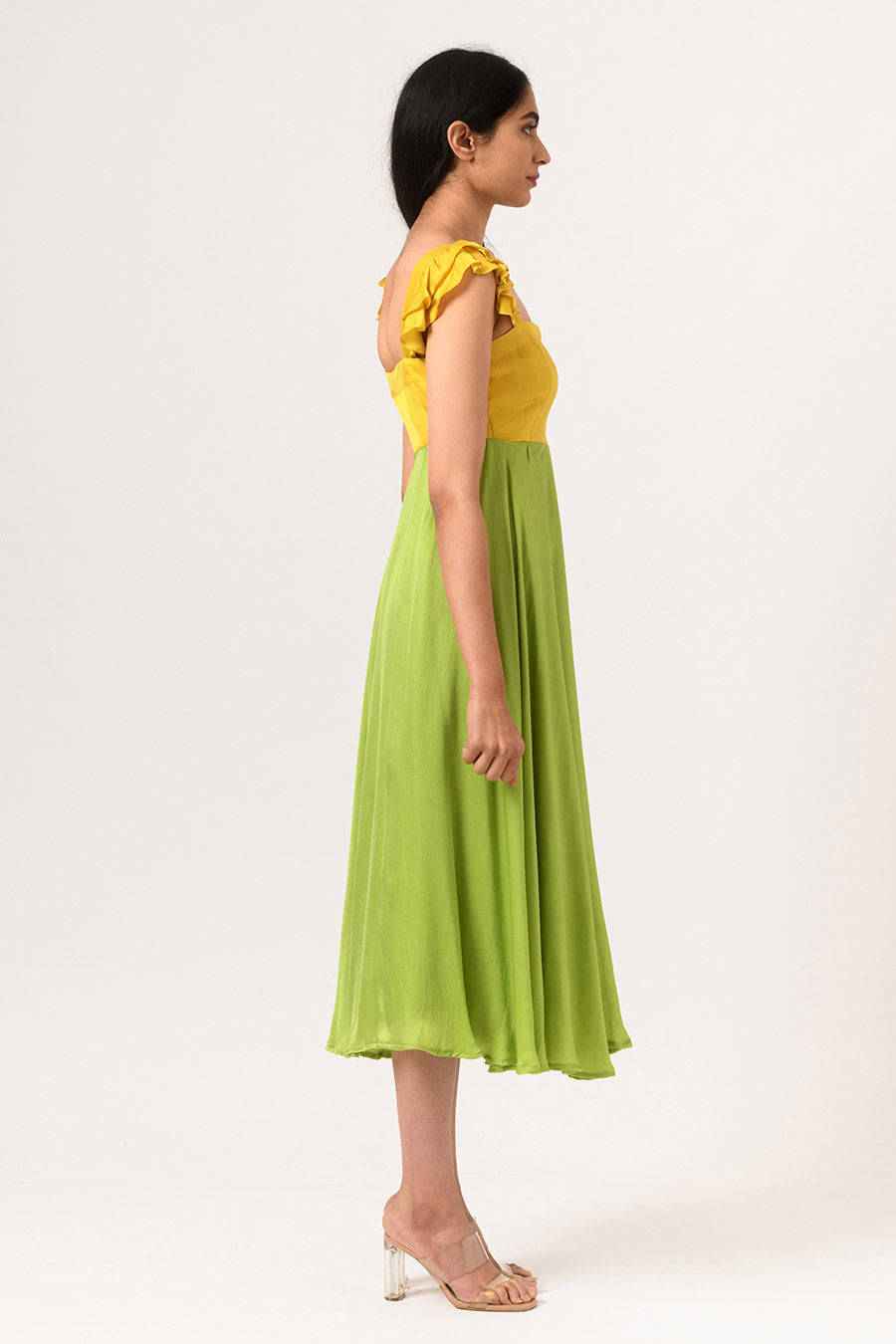 Yellow-Green Umbrella Dress