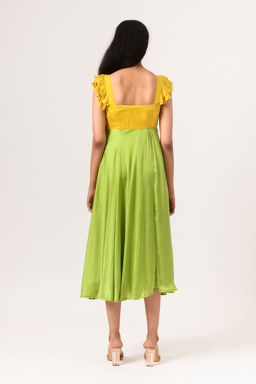 Yellow-Green Umbrella Dress