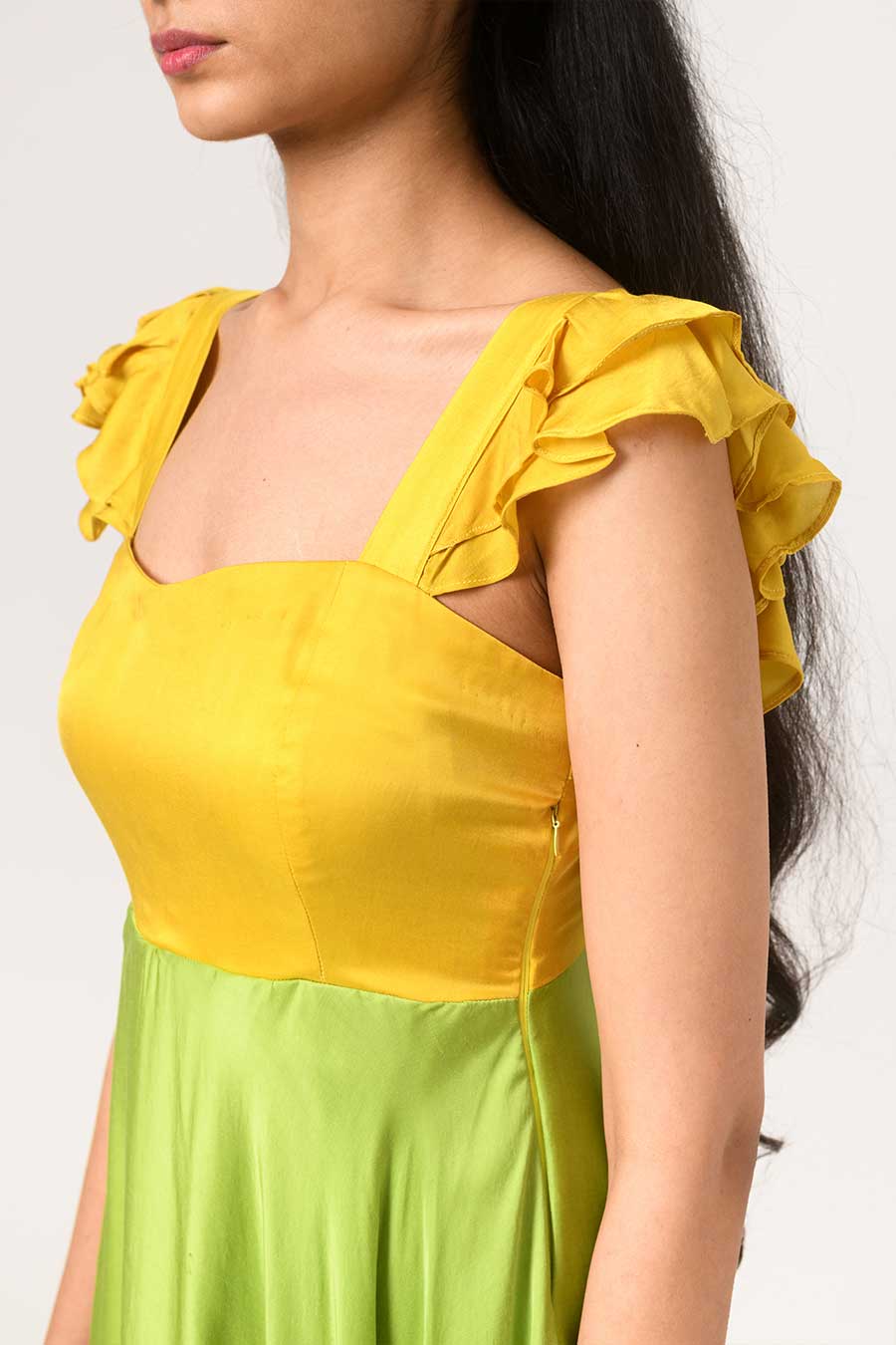 Yellow-Green Umbrella Dress