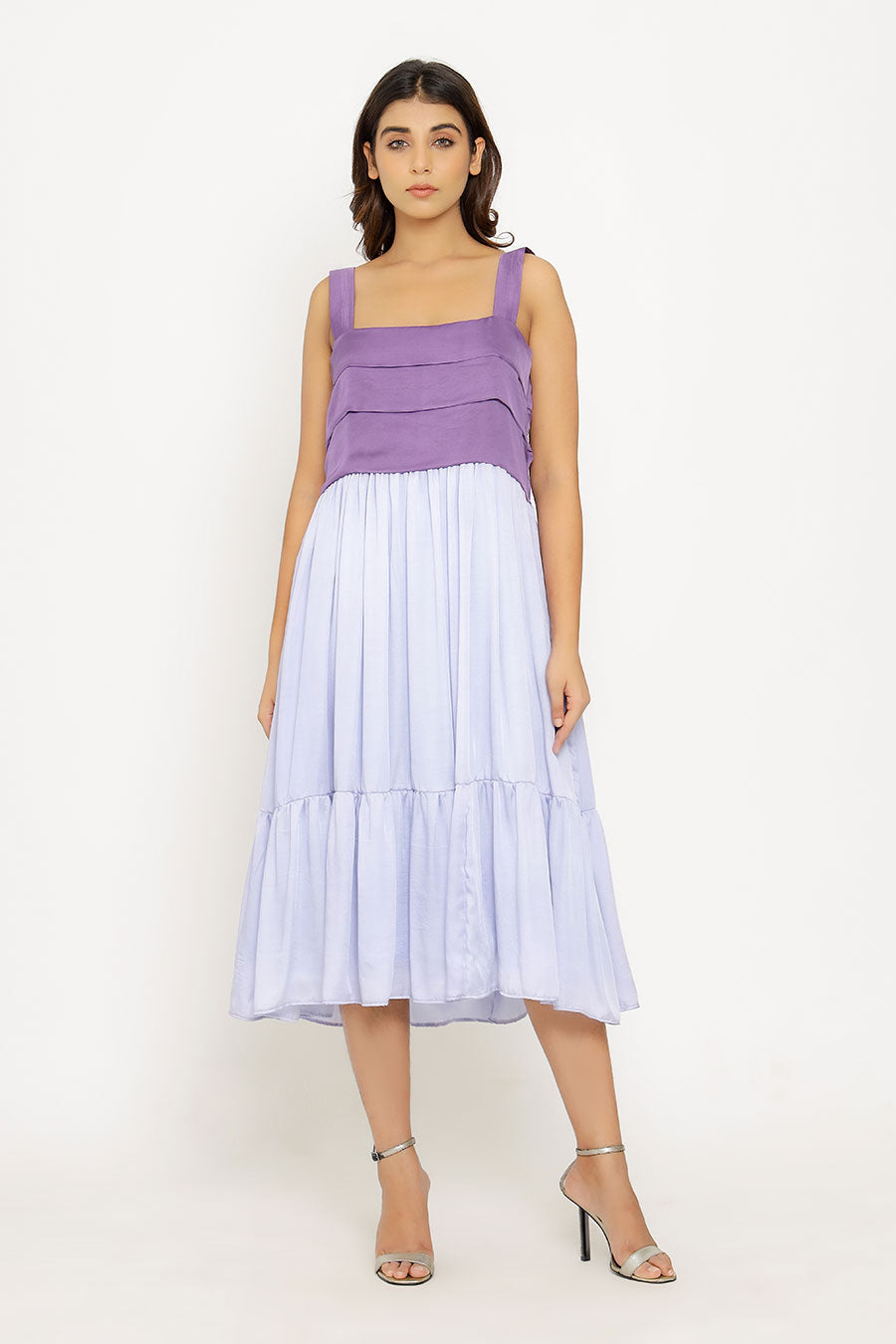 Purple & Lilac Midi Dress