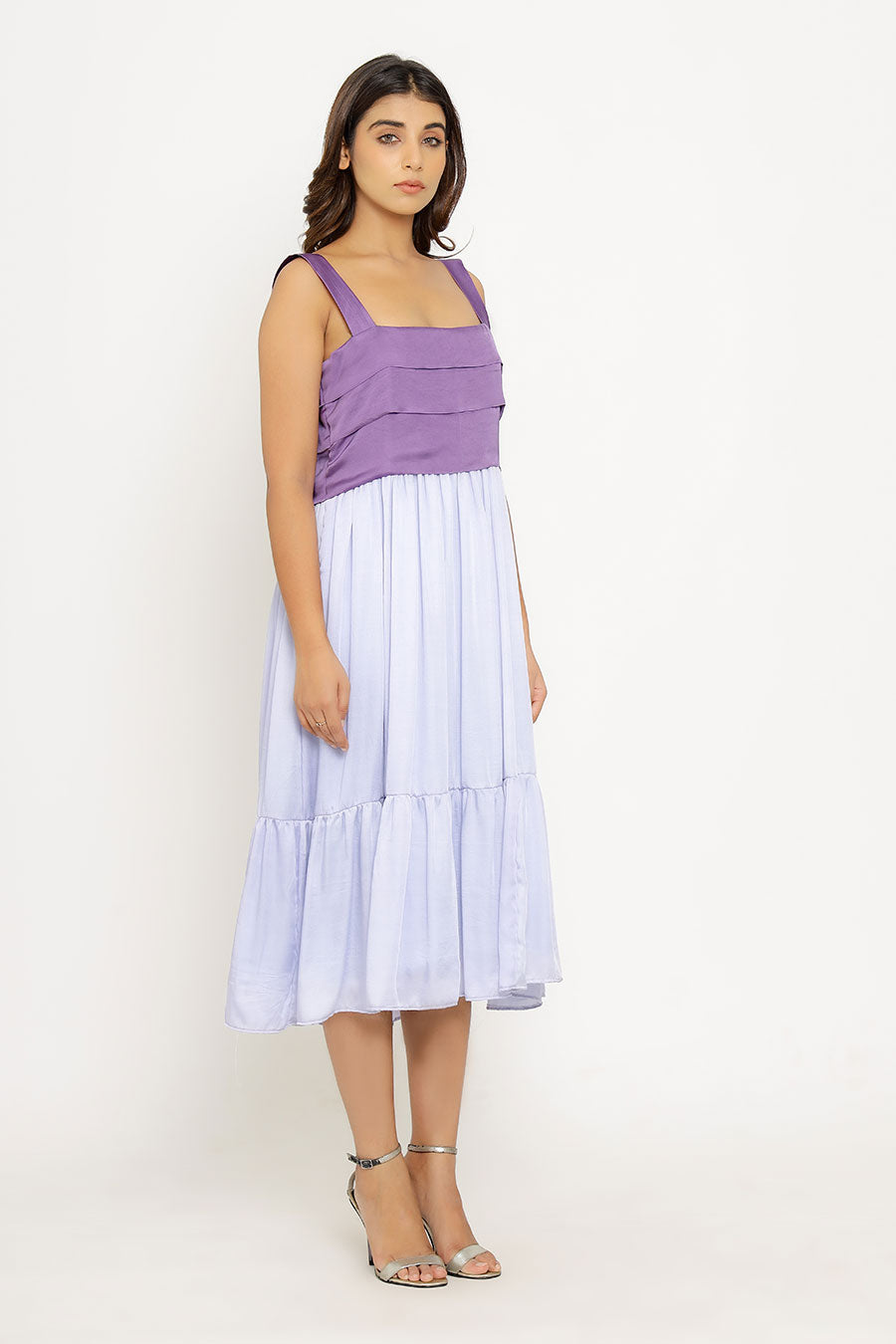 Purple & Lilac Midi Dress