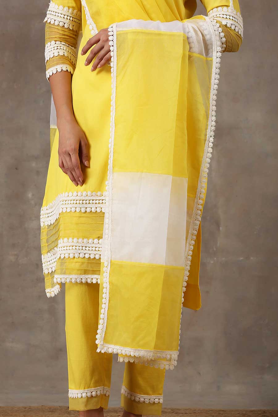 Sunshine Yellow Kurta Set (Set of 3)