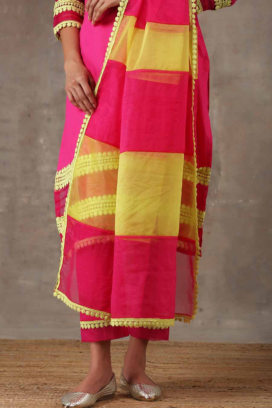 Fuschia Kurta Set (Set of 3)