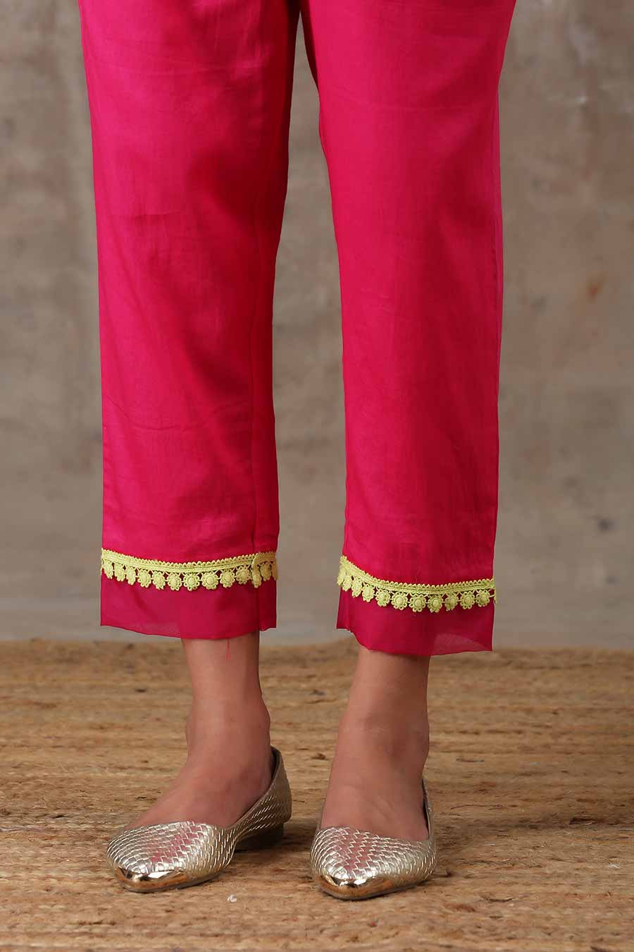 Fuschia Kurta Set (Set of 3)