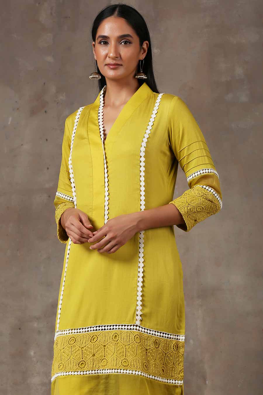 Mustard Gold Kurta Set (Set of 3)