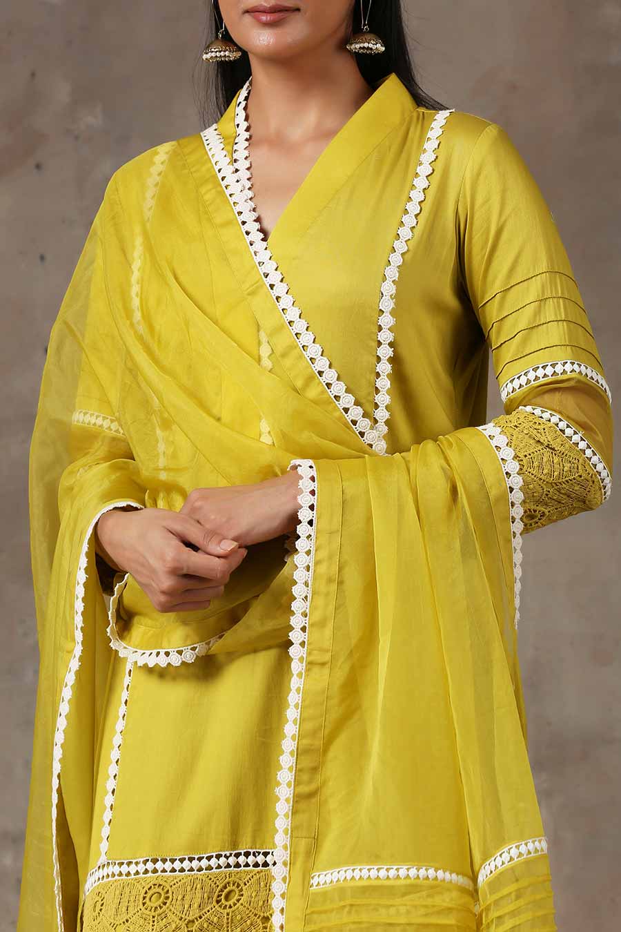 Mustard Gold Kurta Set (Set of 3)