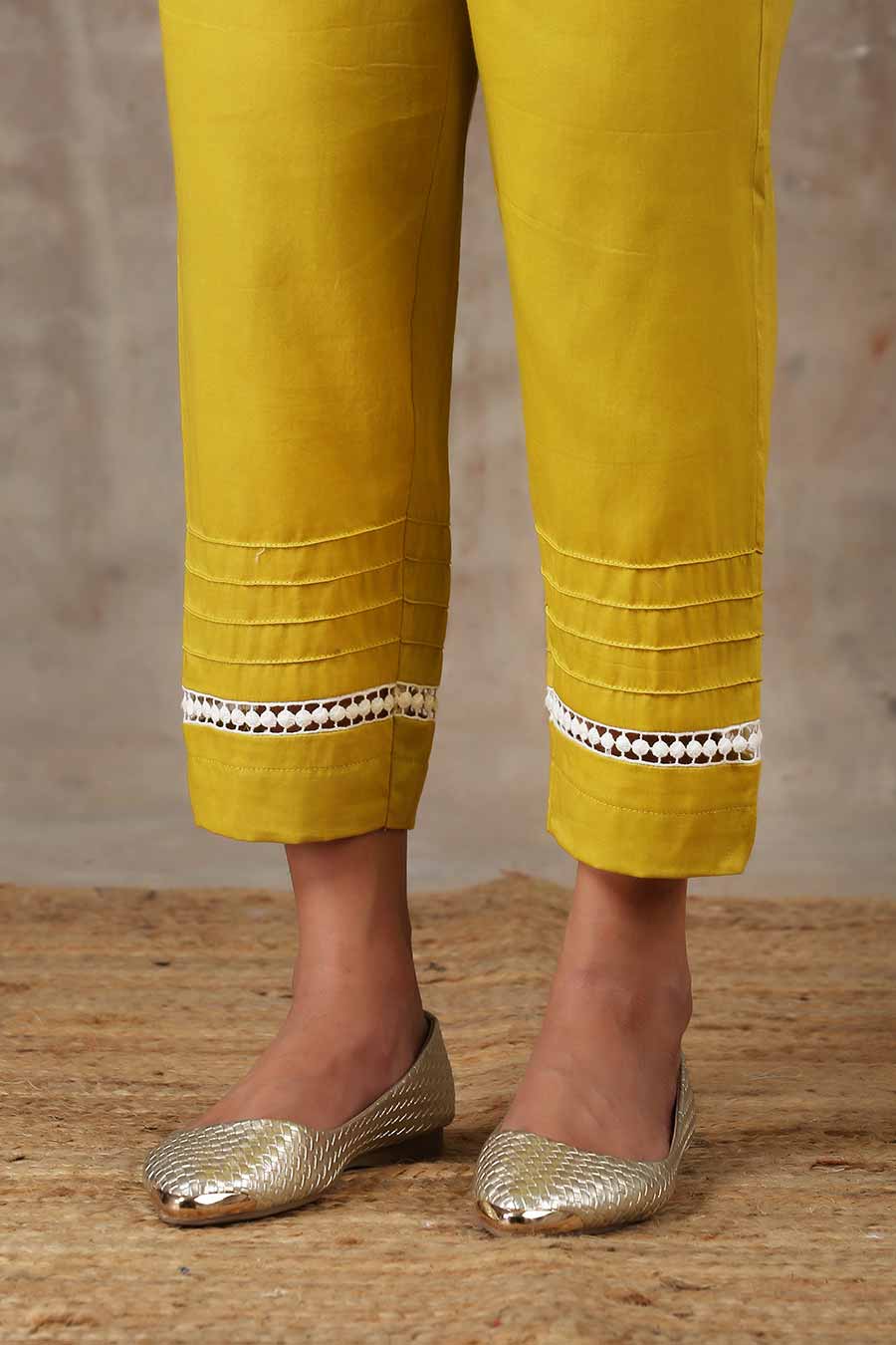 Mustard Gold Kurta Set (Set of 3)