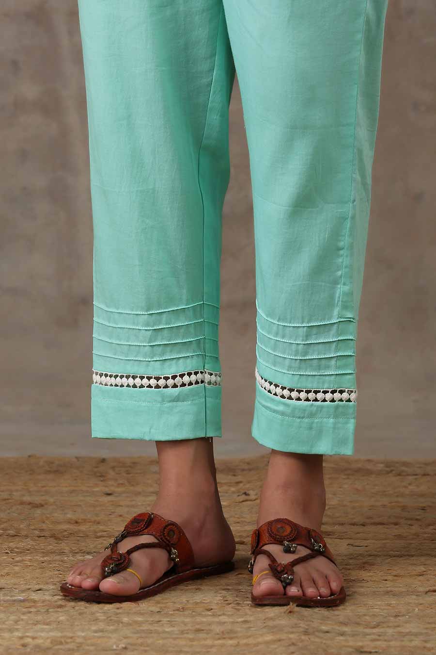 Turquoise Blue Kurta Set (Set of 3)
