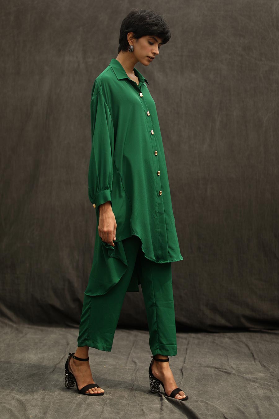 Lush Green Indie Shirt & Pant Co-Ord Set