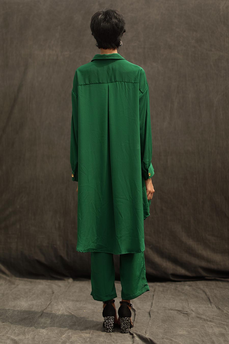 Lush Green Indie Loose Fit Shirt