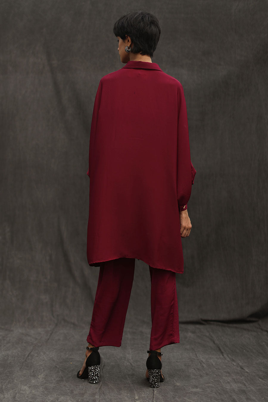 Violet Sprinkle Cuff Loose Fit Shirt