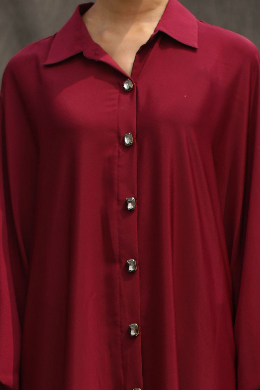 Violet Sprinkle Cuff Loose Fit Shirt