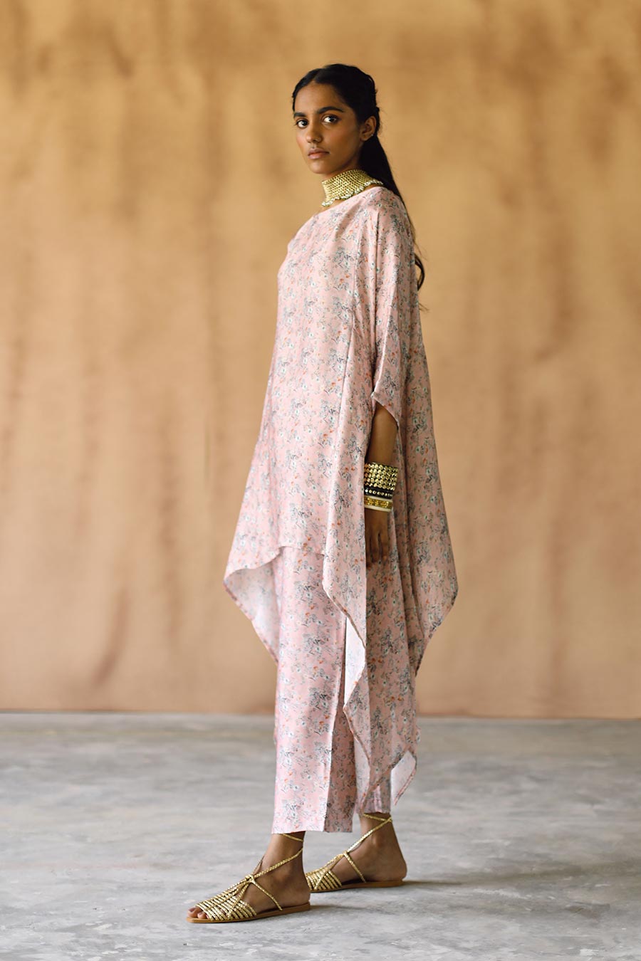 Peach Floral Melon Hanky Tunic