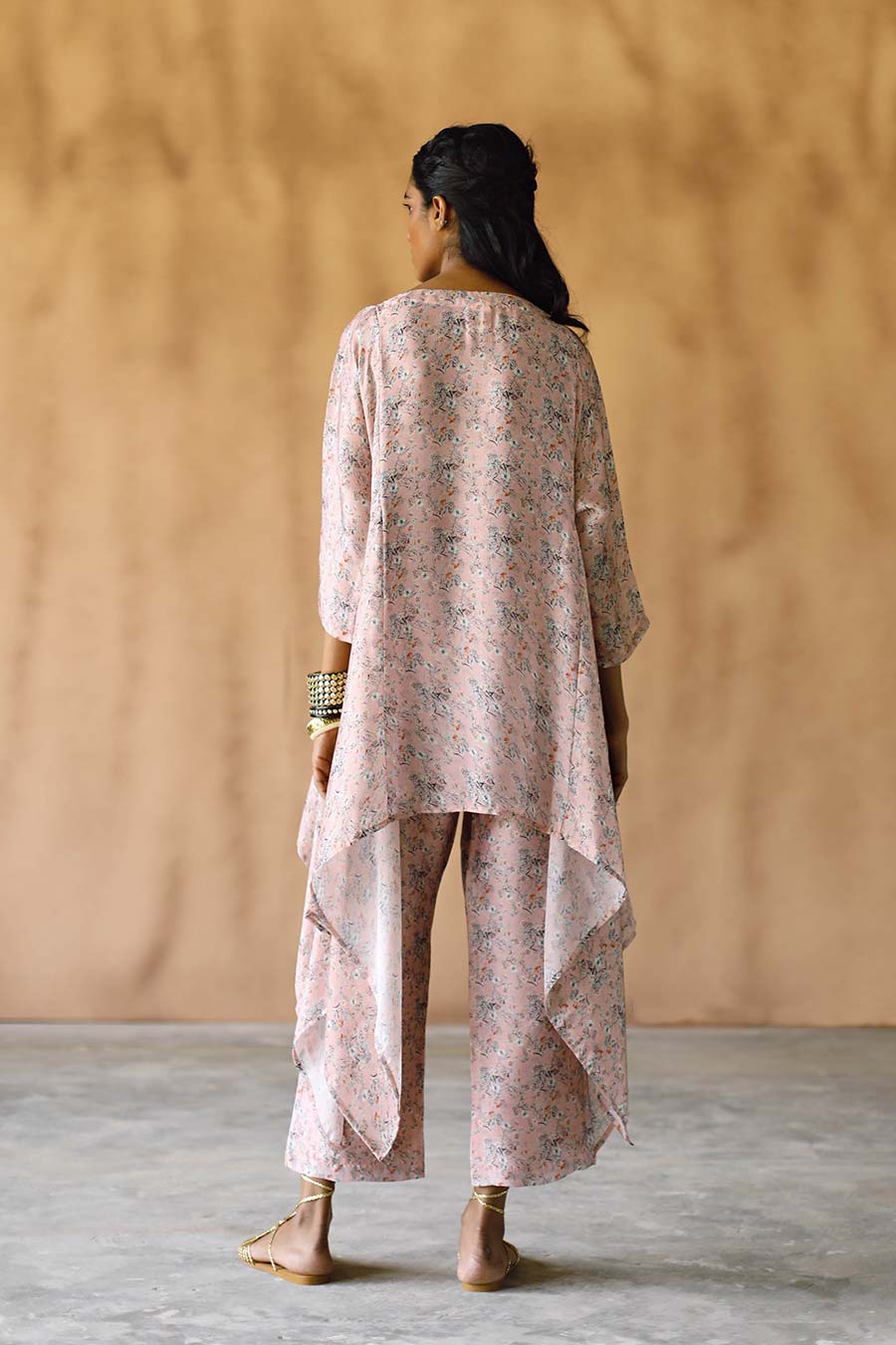 Peach Floral Melon Hanky Tunic