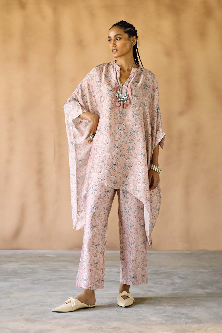 Melon Short Kaftan & Pant Co-Ord Set