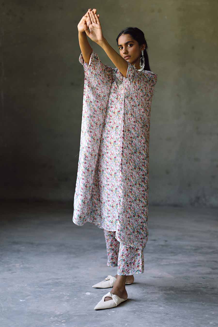 Milano Embroidered Kaftan & Pant Co-Ord Set