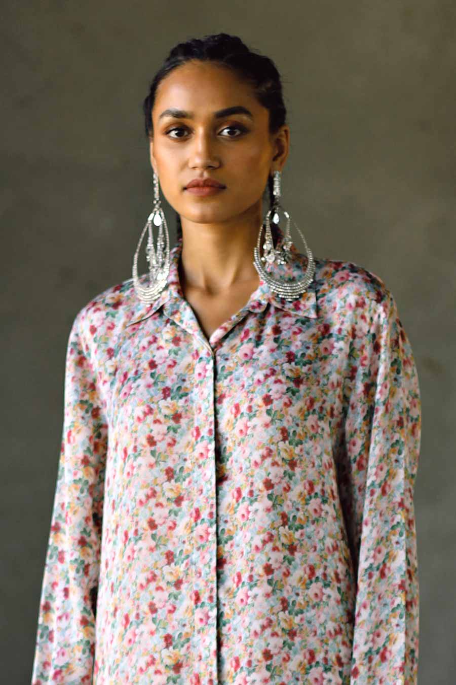 Pink Floral Milano Low Back Shirt