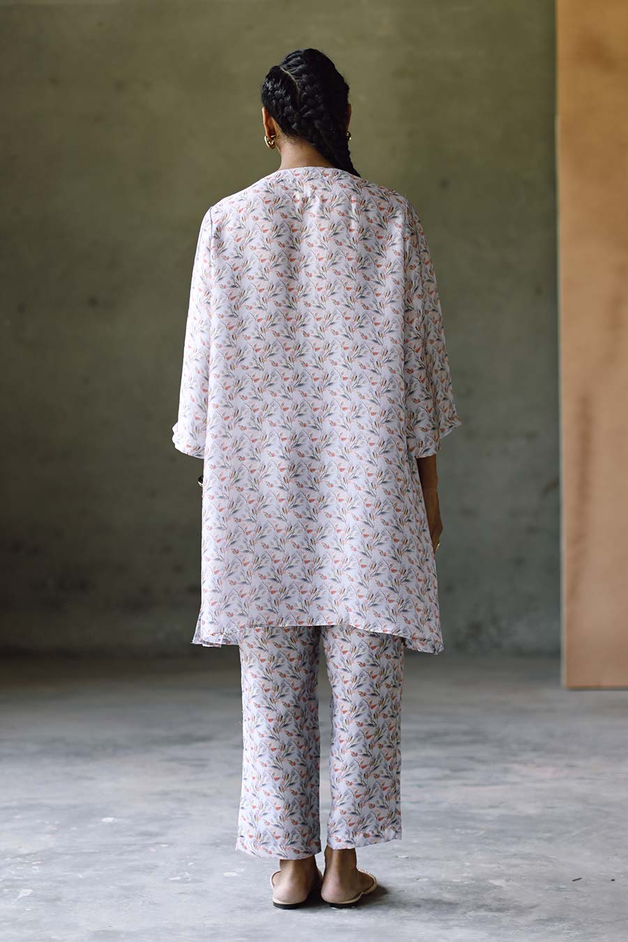 Oxford Embroidered Kurta & Pant Co-Ord Set