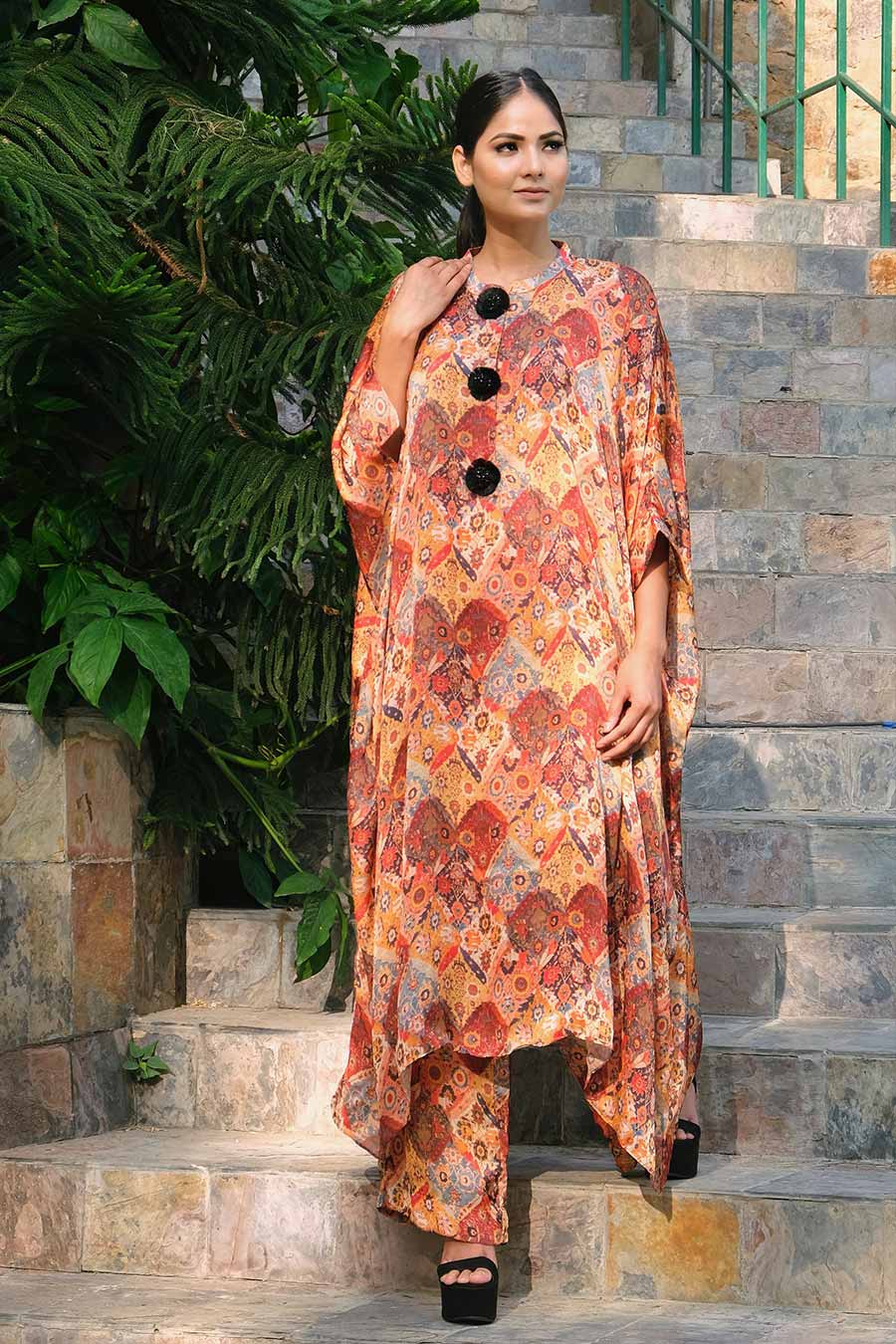 Multi-Print Loose Kaftan