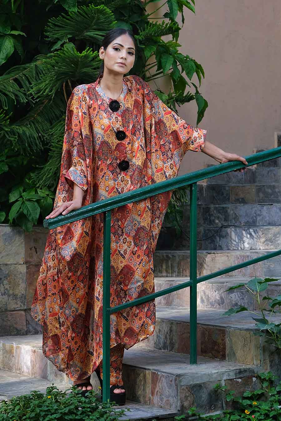 Multi-Print Loose Kaftan