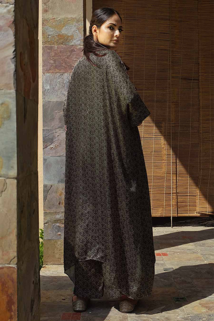 Heart Print Kaftan & Pant Co-Ord Set